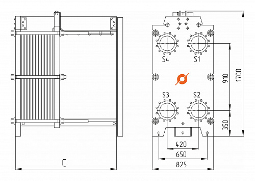 Теплообменник Сатурн (Ду 200) TX-63