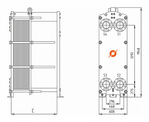 Теплообменник Сатурн (Ду 150) TX-64